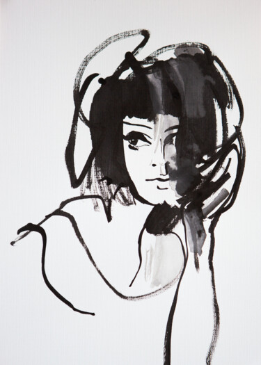Conversations in french Dessin intitulée "Conversations in fr…" par Наталья Макарочкина, Œuvre d'art originale, Encre