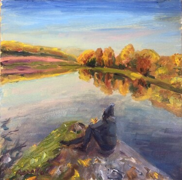 Картина под названием "This autumn for you" - Наталя Азарна, Подлинное произведение искусства, Масло Установлен на Деревянна…