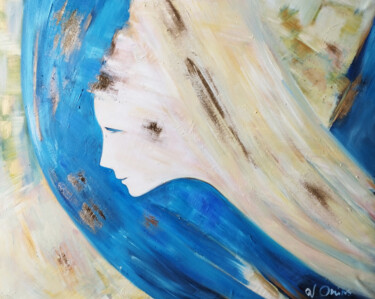 Painting titled "Angel of light" by Natali Oniks, Original Artwork, Oil
