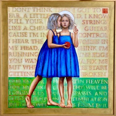 Pittura intitolato "Voices in my head" da Natali Part, Opera d'arte originale, Olio