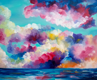Fantasy ( Colors of the sky ) Painting titled "Fantasy ( Colors of…" by Natalie Rusinova, Original Art, Oil