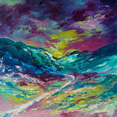 Painting titled "Dance of mountain s…" by Natalie Rusinova, Original Artwork, Oil