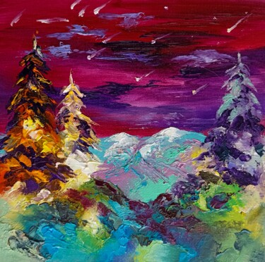 Painting titled "August Nights ( Sta…" by Natalie Rusinova, Original Artwork, Oil