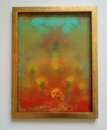 Painting titled "Spring" by Natali Sapiga, Original Artwork, Oil Mounted on Cardboard