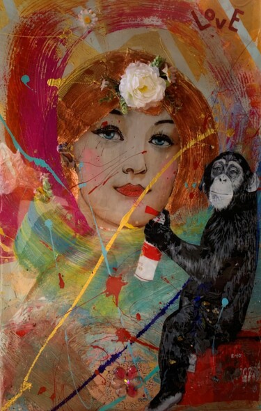 Collages titled "SPRING" by Natali Shepeleva, Original Artwork, Acrylic