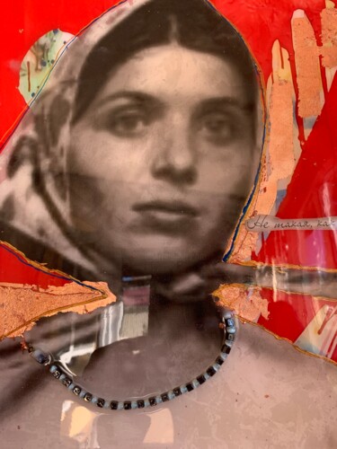 Collages intitolato "Mom" da Natali Shepeleva, Opera d'arte originale, Acrilico