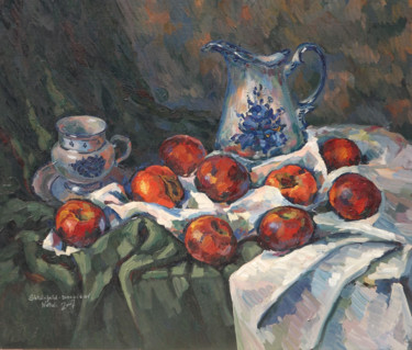 Painting titled "Apples" by Natali Shtainfeld-Borovkov, Original Artwork