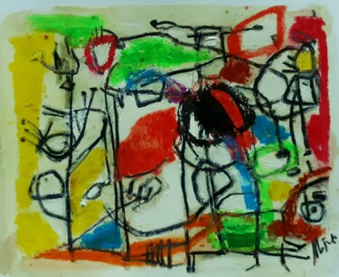 Pittura intitolato "La coccinella" da Natali Tredici, Opera d'arte originale, Tempera