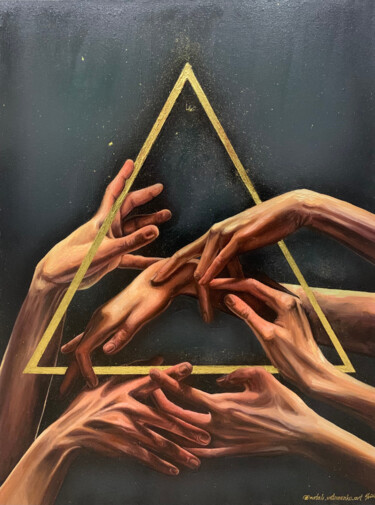 Картина под названием "Pyramid" - Натали Устименко, Подлинное произведение искусства, Масло