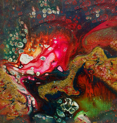 Pintura titulada "Orgasm of merging w…" por Natali Ustinova, Obra de arte original, Acrílico