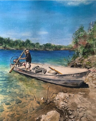 Pintura intitulada "Lake Michigan" por Natalia Arndt, Obras de arte originais, Pastel