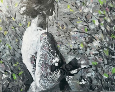 Pintura intitulada "In the garden" por Natalia Arndt, Obras de arte originais, Acrílico