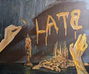 Malarstwo zatytułowany „Late” autorstwa Natalya Kupreychenko, Oryginalna praca, Akryl