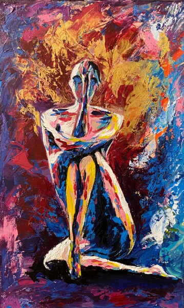 Malerei mit dem Titel "Женская энергия" von Natalia Asadchih (Intuitive Art), Original-Kunstwerk, Acryl