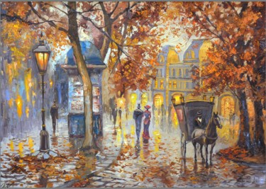 Картина под названием ""Осень в городе", В…" - Natalia B, Подлинное произведение искусства, Масло