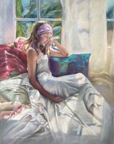 Картина под названием "Portrait of a girl…" - Natalia Balashova. Pastelist., Подлинное произведение искусства, Пастель