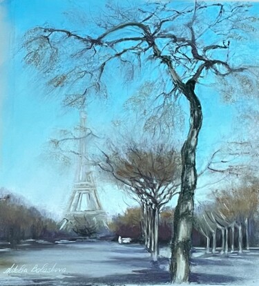 Malerei mit dem Titel "Paris.  February.…" von Natalia Balashova. Pastelist., Original-Kunstwerk, Pastell