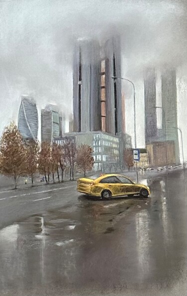 Pintura intitulada "Moscow 2022. City.…" por Natalia Balashova. Pastelist., Obras de arte originais, Pastel