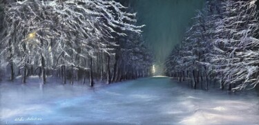 Malerei mit dem Titel "winter walk  pastel" von Natalia Balashova. Pastelist., Original-Kunstwerk, Pastell