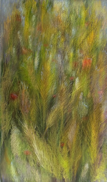 Peinture intitulée "herbes d'été.  summ…" par Natalia Balashova. Pastelist., Œuvre d'art originale, Pastel