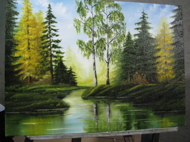 Картина под названием "Лес" - Natalia Bazyliuk, Подлинное произведение искусства, Масло