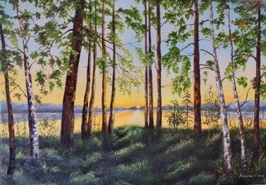 Schilderij getiteld "Oil painting Landsc…" door Natalia Bazyliuk, Origineel Kunstwerk, Olie