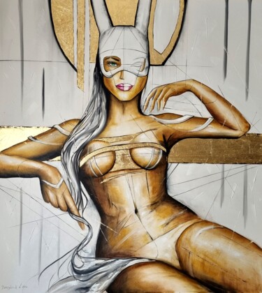 Pintura titulada "Naked woman,  Super…" por Natalia Bazyliuk, Obra de arte original, Oleo