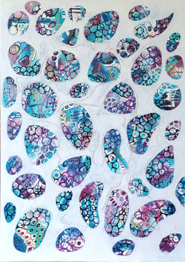 Malerei mit dem Titel "The Sea Stones" von Natalia Berezina (natimade), Original-Kunstwerk, Acryl