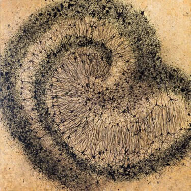 Malerei mit dem Titel "Spiral of time I" von Natalia Bienek, Original-Kunstwerk, Acryl Auf Keilrahmen aus Holz montiert