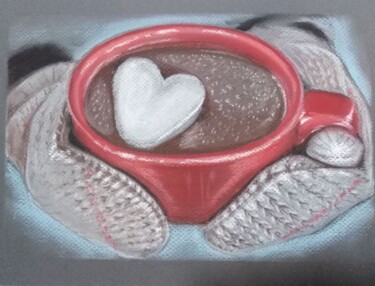 Dibujo titulada "Warm the heart" por Natalia Bokhanova, Obra de arte original, Pastel