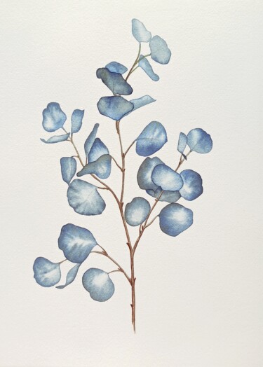 Peinture intitulée "Eucalyptus" par Natalia Buhaienko, Œuvre d'art originale, Aquarelle