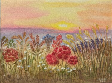 Painting titled "My expanses" by Natalia Buhaienko, Original Artwork, Watercolor