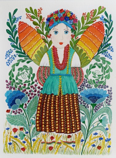 绘画 标题为“Ukrainian soul” 由Natalia Buhaienko, 原创艺术品, 水彩