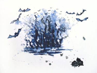 Peinture intitulée "Аbstraction six" par Natalia Buhaienko, Œuvre d'art originale, Aquarelle