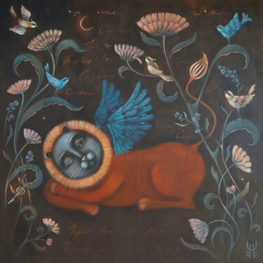Schilderij getiteld ""Ключ от твоих снов"" door Natalia Chaikovskaia, Origineel Kunstwerk, Tempera