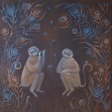 Pittura intitolato ""Свирель зачарованн…" da Natalia Chaikovskaia, Opera d'arte originale, Tempera Montato su artwork_cat.