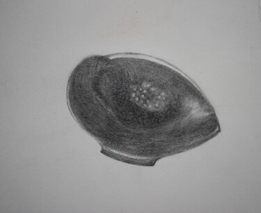 Drawing titled "perles" by Natalia Chevalier, Original Artwork, Pencil