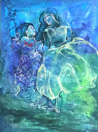 Картина под названием "MOTHER" - Natalia Czarnecka-Diling, Подлинное произведение искусства, Масло