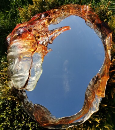 Peinture intitulée ""the mirror"" par Natalia Czarnecka-Diling, Œuvre d'art originale, Verre