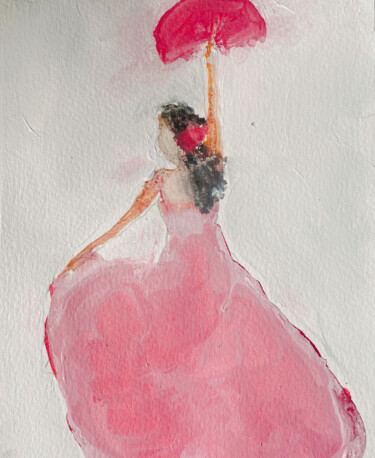 Peinture intitulée "Flamenco" par Natalia Czerska-Kacprzak, Œuvre d'art originale, Aquarelle