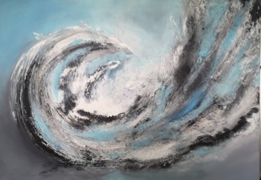 Painting titled "Welle der Veränderu…" by Natalia Dejung, Original Artwork, Acrylic