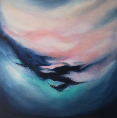 Malerei mit dem Titel "Sonnenuntergang" von Natalia Dejung, Original-Kunstwerk, Acryl