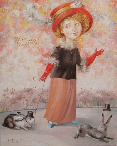 Pittura intitolato "Morning walk (Утрен…" da Natalia Derevianko, Opera d'arte originale