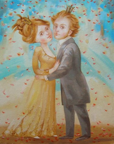 Pittura intitolato "You and me (Я и ты)" da Natalia Derevianko, Opera d'arte originale, Olio