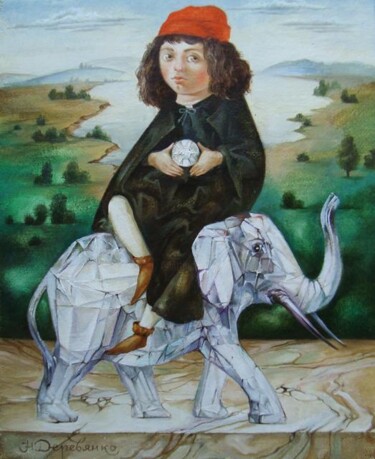 Pittura intitolato "Cristallo magico -…" da Natalia Derevianko, Opera d'arte originale, Olio