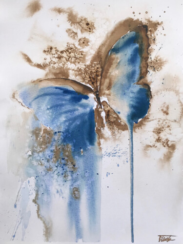 Peinture intitulée "Entomologie I" par Natalia Dluska, Œuvre d'art originale, Aquarelle