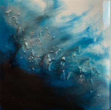 Pintura intitulada "turquoise" por Natalia Fulterer, Obras de arte originais, Têmpera