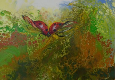 Painting titled "flight" by Natalia Gartman, Original Artwork, Acrylic
