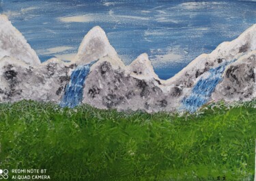 Картина под названием "Горы" - Наталья Иванова, Подлинное произведение искусства, Акрил Установлен на Деревянная рама для но…
