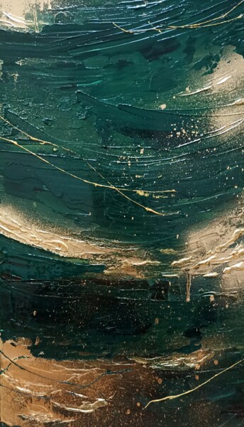 Peinture intitulée "Emerald" par Natalia Janicka, Œuvre d'art originale, Acrylique